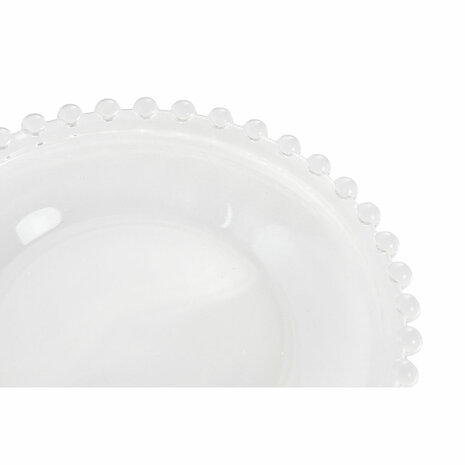 Dinerbord Home ESPRIT Transparant Kristal 15,6 x 15,6 x 1,7 cm 3