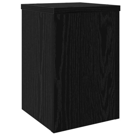 Plantenstandaard 2 pcs Zwart eiken 20 x 20 x 30 cm Bewerkt hout 5