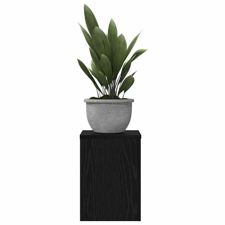 Plantenstandaard 2 pcs Zwart eiken 25 x 25 x 35 cm Bewerkt hout 3