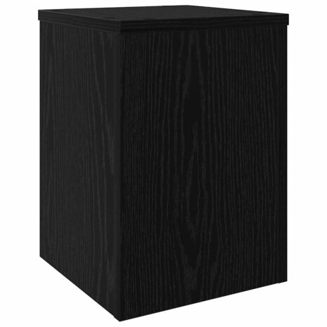 Plantenstandaard 2 pcs Zwart eiken 25 x 25 x 35 cm Bewerkt hout 5