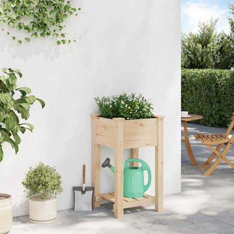 Tuin Bloempot Beige 45 x 45 x 76.5 cm Massief vurenhout 4