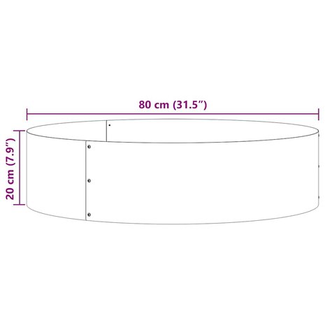 Tuin Bloempot Zilver 80 x 80 x 20 cm Gegalvaniseerd staal 9