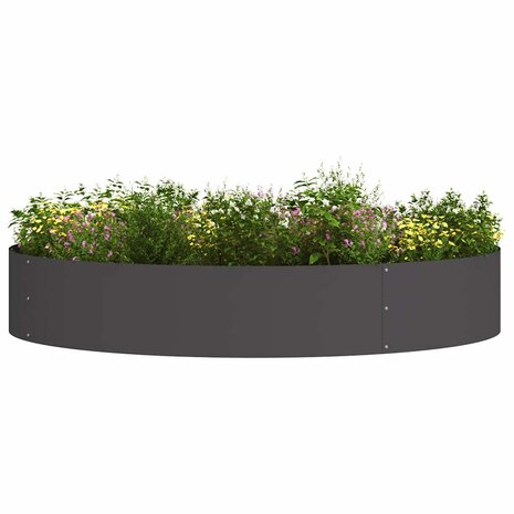 Tuin Bloempot Zwart 120 x 120 x 20 cm Staal 3