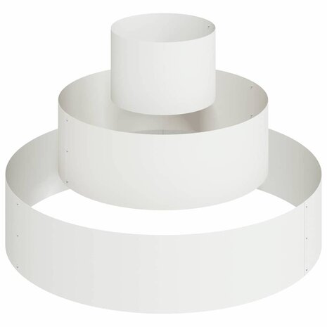 Tuin Bloempot Wit 90 x 90 x 20 cm Staal 2