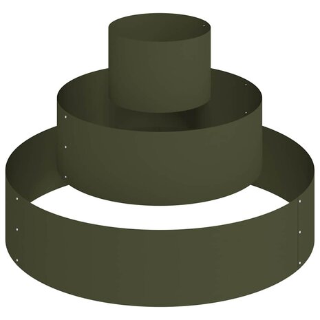 Tuin Bloempot Olijfgroen 90 x 90 x 20 cm Staal 2