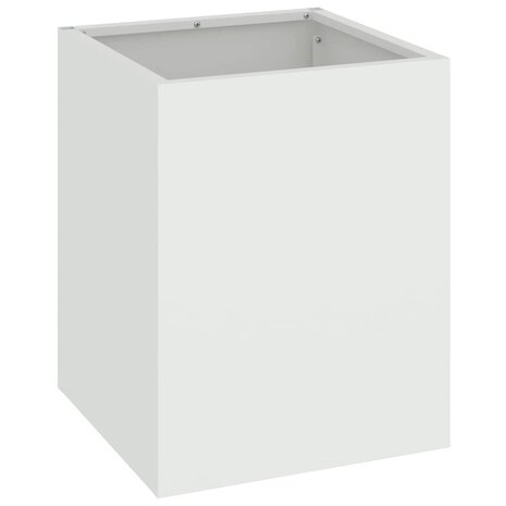 Tuin Bloempot Wit 32 x 32 x 40 cm Koudgewalst staal 2