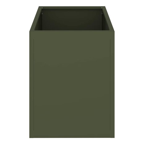 Tuin Bloempot Olijfgroen 50 x 32 x 40 cm Koudgewalst staal 6