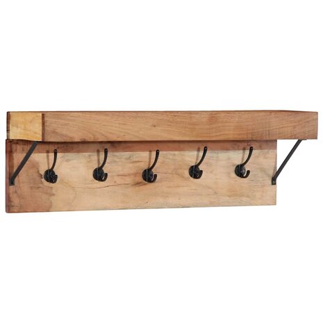 Kapstok met plank Bruin 73 x 19 x 23 cm Massief acaciahout 3
