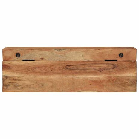 Kapstok met plank Bruin 73 x 19 x 23 cm Massief acaciahout 6