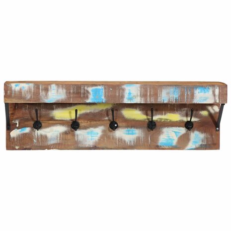 Kapstok met plank Bruin 73 x 19 x 23 cm Massief gerecycled hout 4