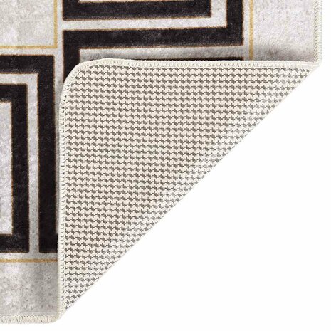 Vloerkleed wasbaar anti-slip 120x180 cm lichtbeige 3
