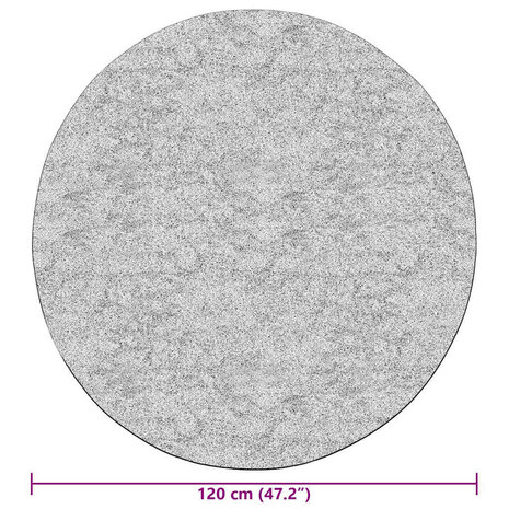 Vloerkleed wasbaar anti-slip ø120 cm lichtbeige 5