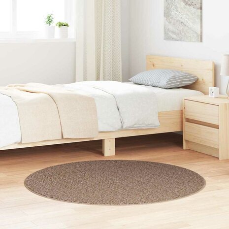 Antislip Shaggy Tapijt Bruin 120 x 120 cm PP 1