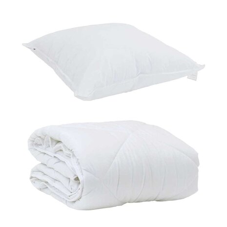 Dekbed met Kussen Anders 2 pcs Wit 135 x 200 cm Microfibre 2
