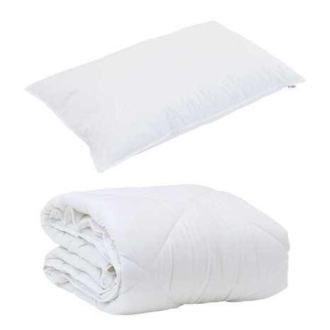 Dekbed met Kussen Anders 2 pcs Wit 155 x 200 cm Microfibre 2