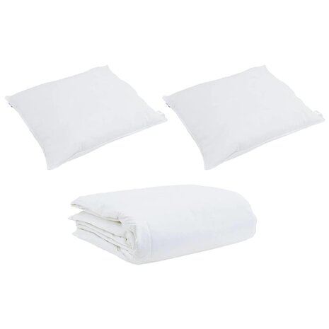 All-season dekbed met kussen 2 pcs Wit 135 x 200 cm Microfibre 2