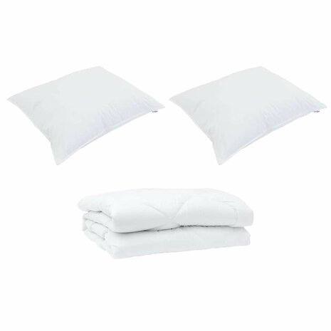 Dekbed met kussen 3 pcs Wit 240 x 200 cm Microfibre 2