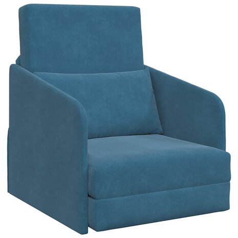 Slaapbank Blauw 65 x 80 x 83 cm Fluweel 2