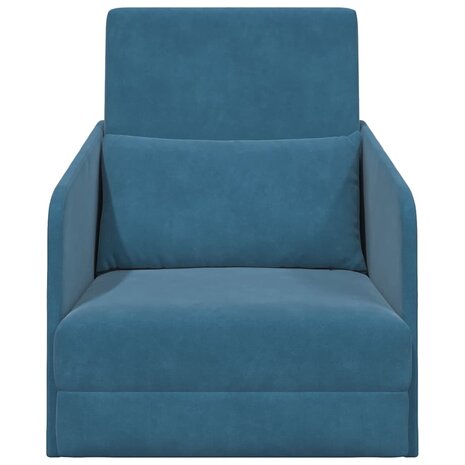 Slaapbank Blauw 65 x 80 x 83 cm Fluweel 5