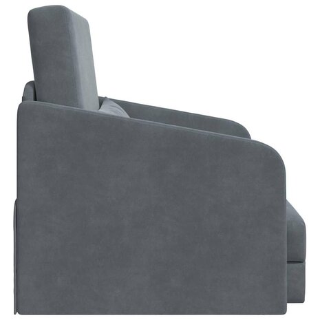 Slaapbank Donkergrijs 65 x 80 x 83 cm Fluweel 6