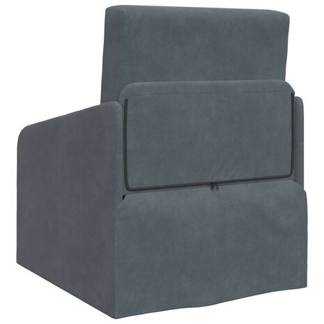 Slaapbank Donkergrijs 65 x 80 x 83 cm Fluweel 7