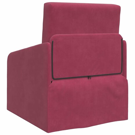 Slaapbank Wijnrood 65 x 80 x 83 cm Fluweel 7