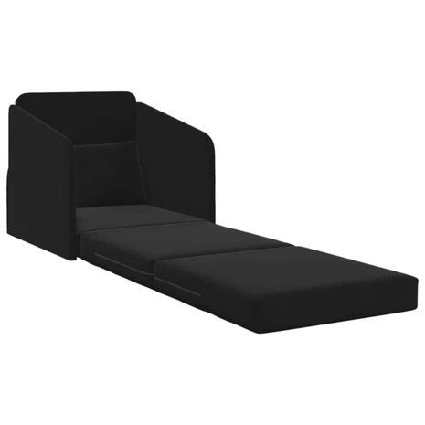 Slaapbank Zwart 65 x 80 x 83 cm Fluweel 4