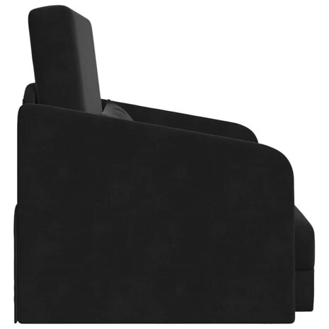Slaapbank Zwart 65 x 80 x 83 cm Fluweel 6