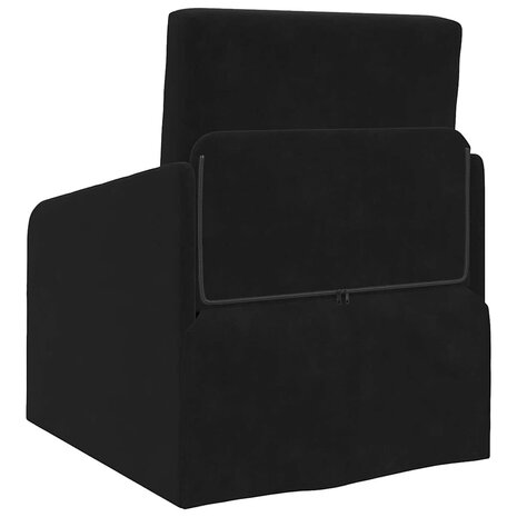 Slaapbank Zwart 65 x 80 x 83 cm Fluweel 7