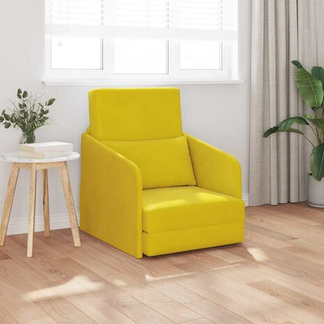 Slaapbank Geel 65 x 80 x 83 cm Fluweel 1