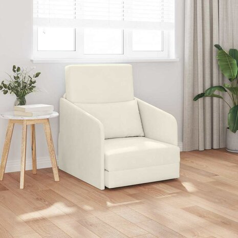 Slaapbank Crème 65 x 80 x 83 cm Fluweel 1