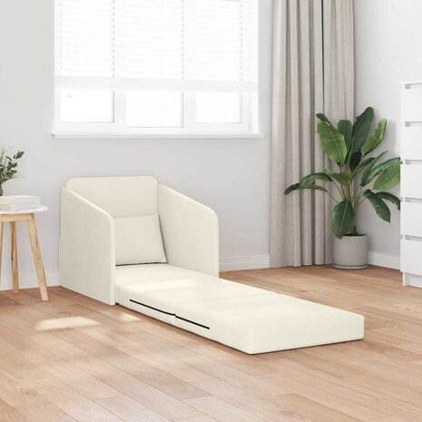 Slaapbank Crème 65 x 80 x 83 cm Fluweel 3