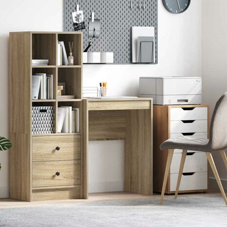 Bureau Sonoma eiken 60 x 40 x 76 cm Bewerkt hout 1