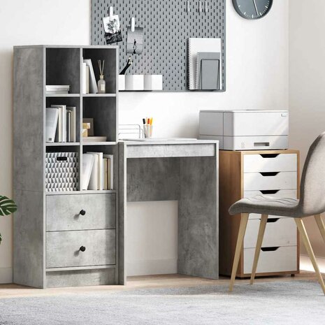 Bureau Betongrijs 60 x 40 x 76 cm Bewerkt hout 1