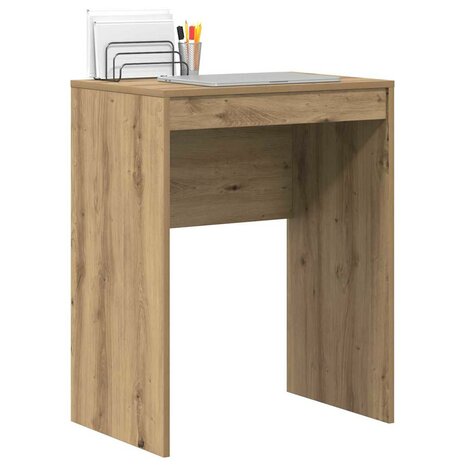Bureau artisanaal eikenkleurig 60 x 40 x 76 cm Bewerkt hout 3