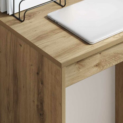 Bureau artisanaal eikenkleurig 60 x 40 x 76 cm Bewerkt hout 4