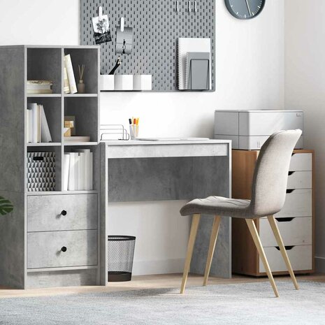 Bureau Betongrijs 80 x 40 x 76 cm Bewerkt hout 1
