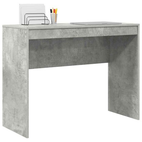 Bureau Betongrijs 100 x 40 x 76 cm Bewerkt hout 3