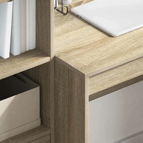 Bureau Sonoma eiken 80 x 50 x 76 cm Bewerkt hout 4