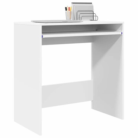 Bureau met plank met opslag Wit 77,5 x 43 x 79 cm Bewerkt hout 3