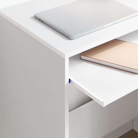 Bureau met plank met opslag Wit 77,5 x 43 x 79 cm Bewerkt hout 4
