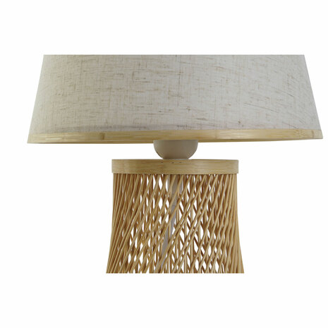 Bureaulamp DKD Home Decor Bruin Natuurlijk Bamboe 50 W 220 V 24 x 24 x 37 cm 3
