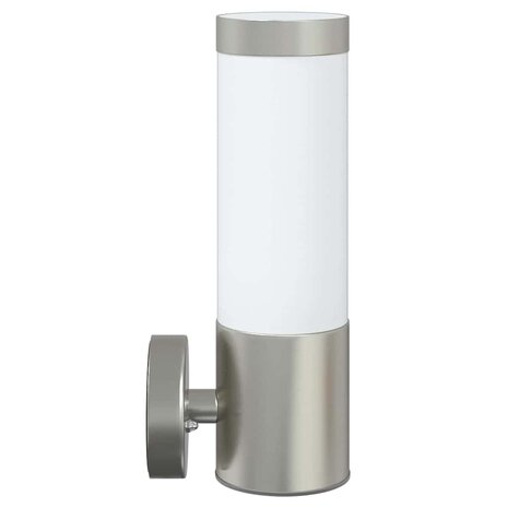 Buitenwandlampen 2 pcs Zilver 12 x 7.5 x 27 cm Roestvrij staal 6