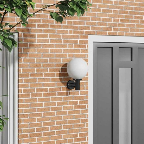 Buiten Wandlamp Zwart 28 x 25 x 38 cm Roestvrij staal 1