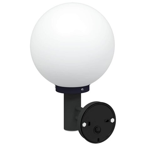 Buiten Wandlamp Zwart 28 x 25 x 38 cm Roestvrij staal 6