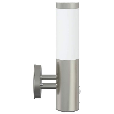 Buitenwandlampen 2 pcs Zilver 15 x 7.5 x 33 cm Roestvrij staal 6
