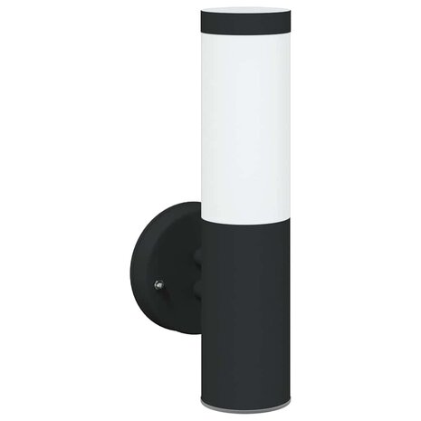 Buiten Wandlamp Zwart 15 x 7.5 x 33 cm Roestvrij staal 2