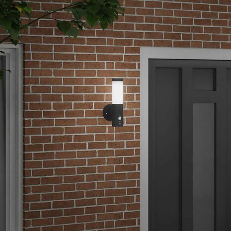 Buiten Wandlamp Zwart 15 x 7.5 x 33 cm Roestvrij staal 3