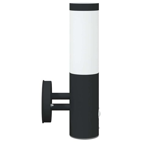 Buiten Wandlamp Zwart 15 x 7.5 x 33 cm Roestvrij staal 5