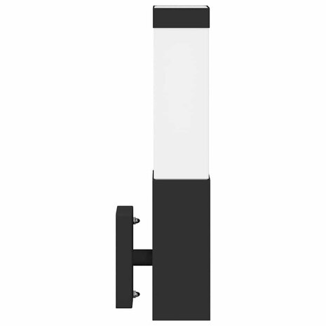 Buitenwandlampen 2 pcs Zwart 10.5 x 6 x 35 cm Roestvrij staal 6